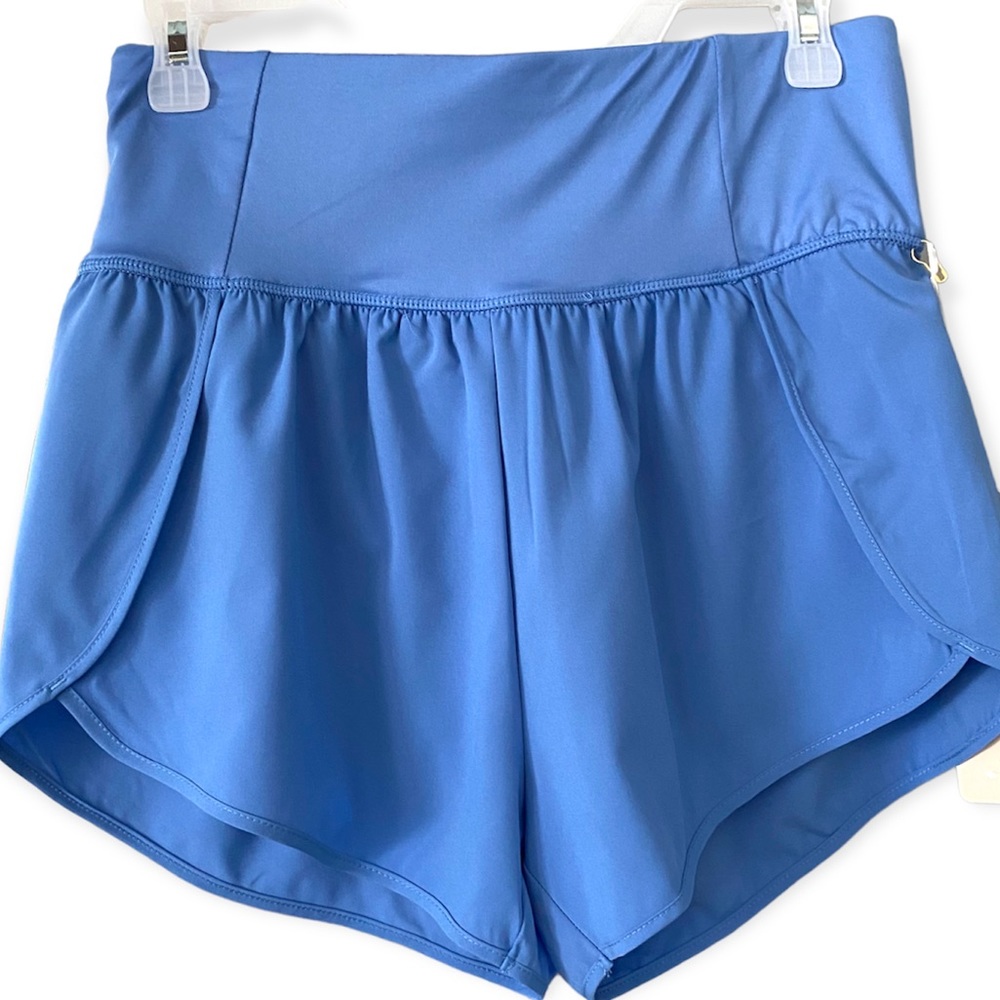 Love Tree Active Running Shorts with Back Zipper
Pocket- Sky Blue